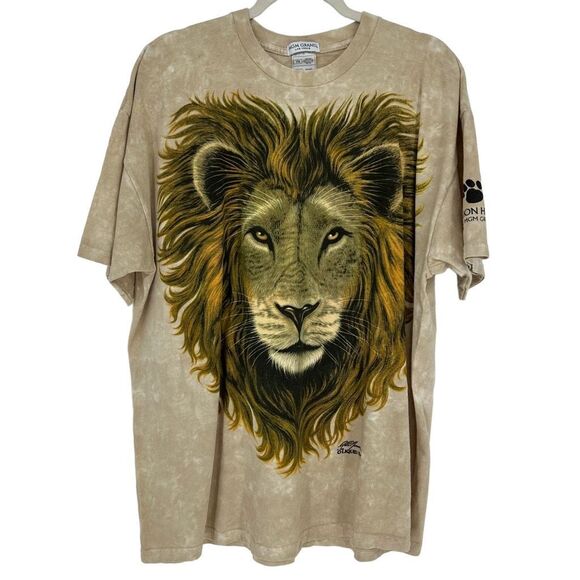 Vintage 1994 Liquid Blue MGM Grand Lion Mens 2X T-Shirt All Over Graphic - Picture 1 of 13